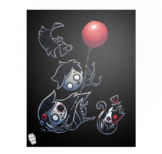 Akumu Ink art, goth art, skull art,