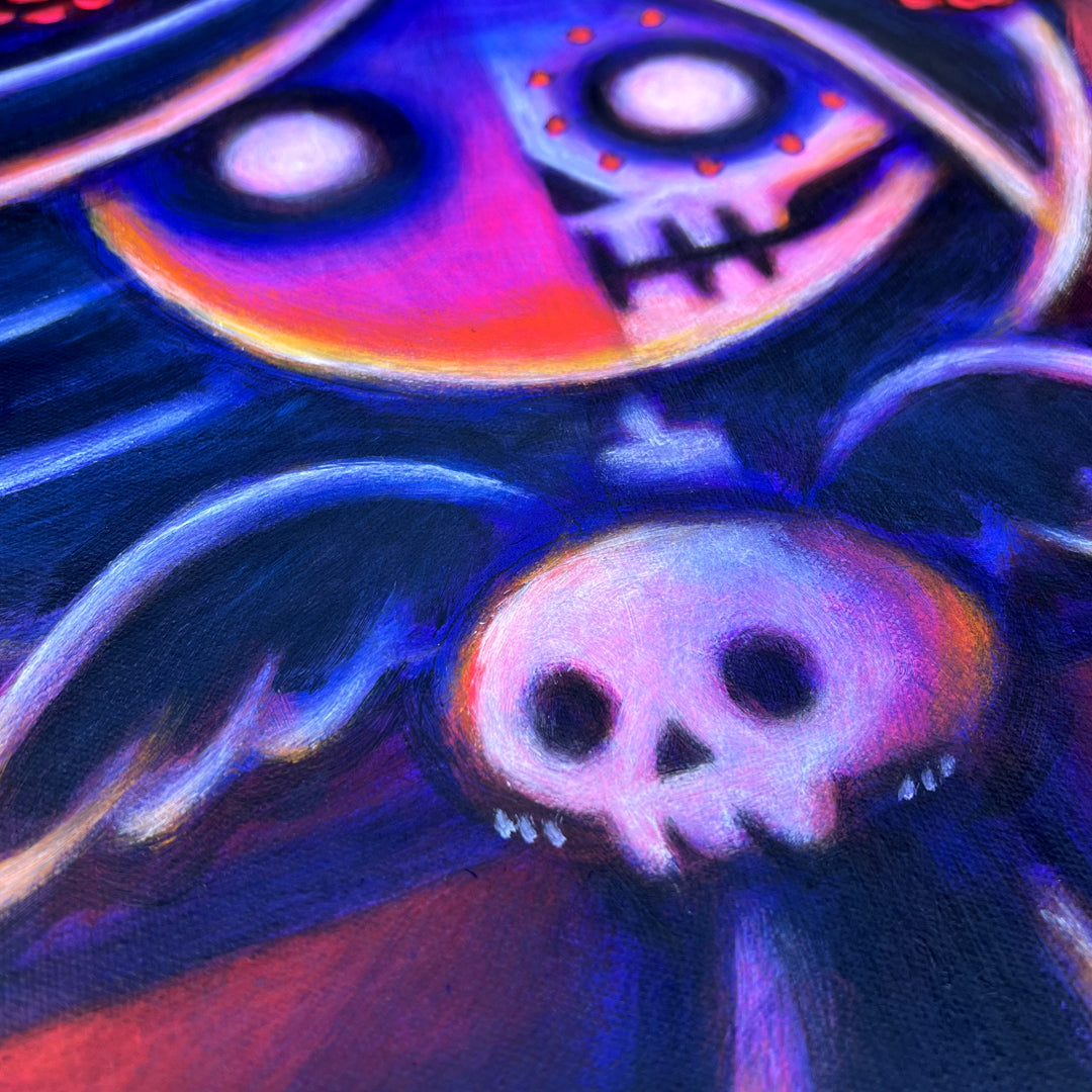 Akumu Ink art, goth art, skull art,