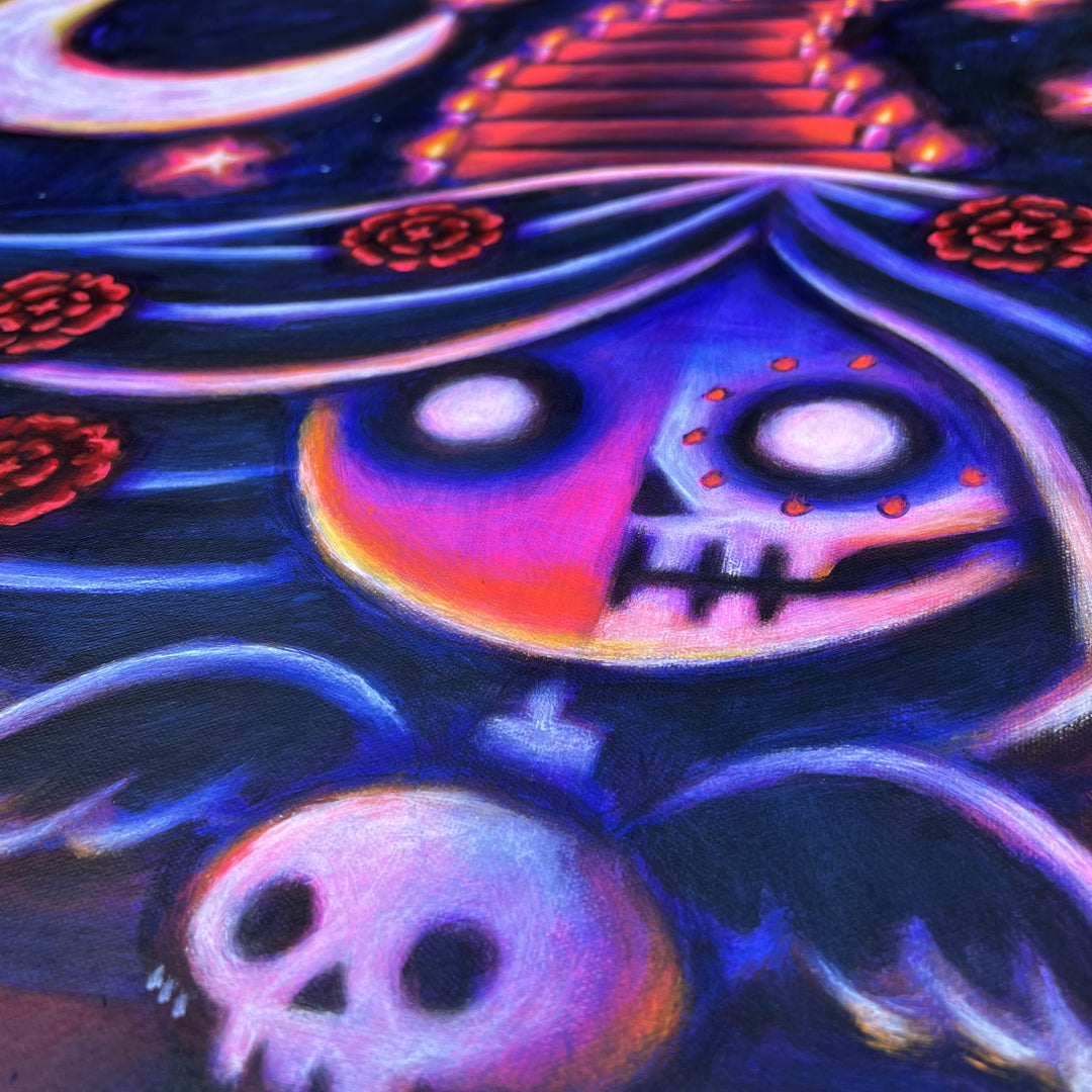 Akumu Ink art, goth art, skull art,