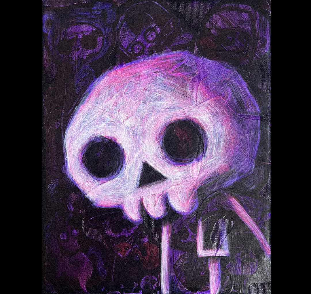 Akumu Ink art, goth art, skull art,