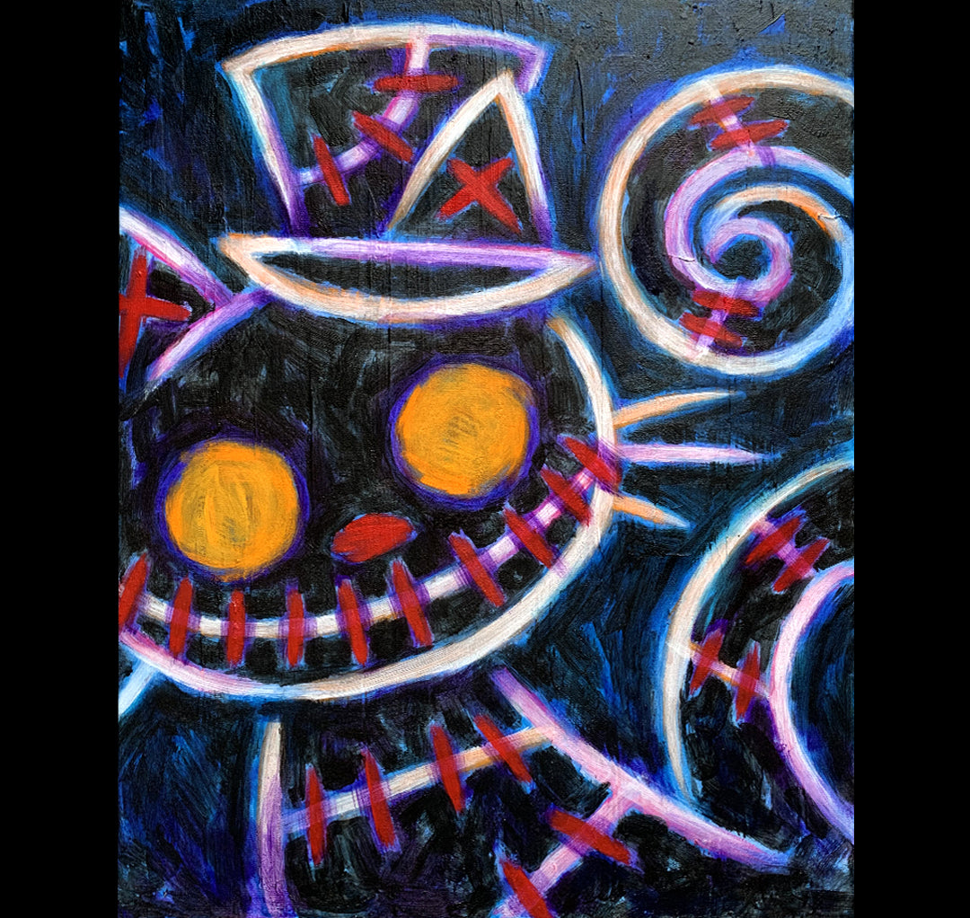 Akumu Ink art, goth art, skull art,