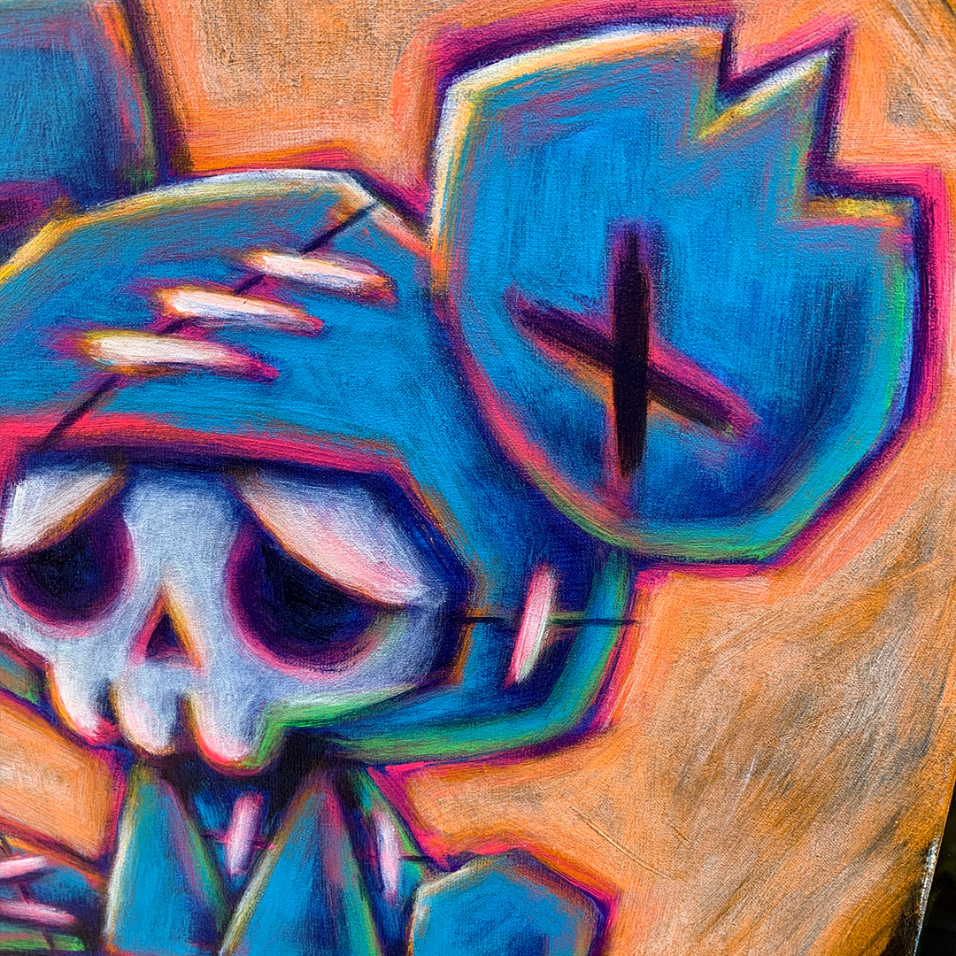 Akumu Ink art, goth art, skull art,