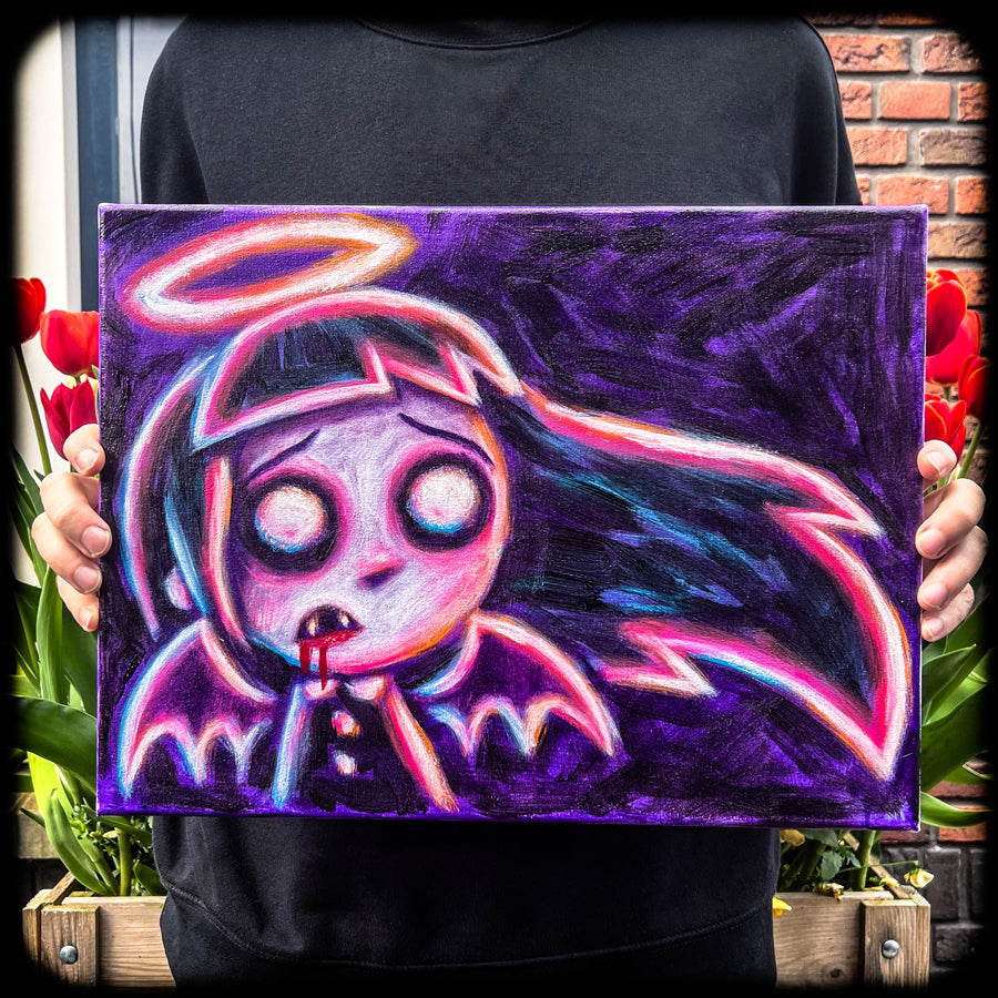 Akumu Ink art, goth art, skull art,