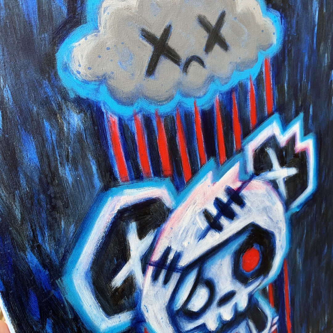 Akumu Ink art, goth art, skull art,