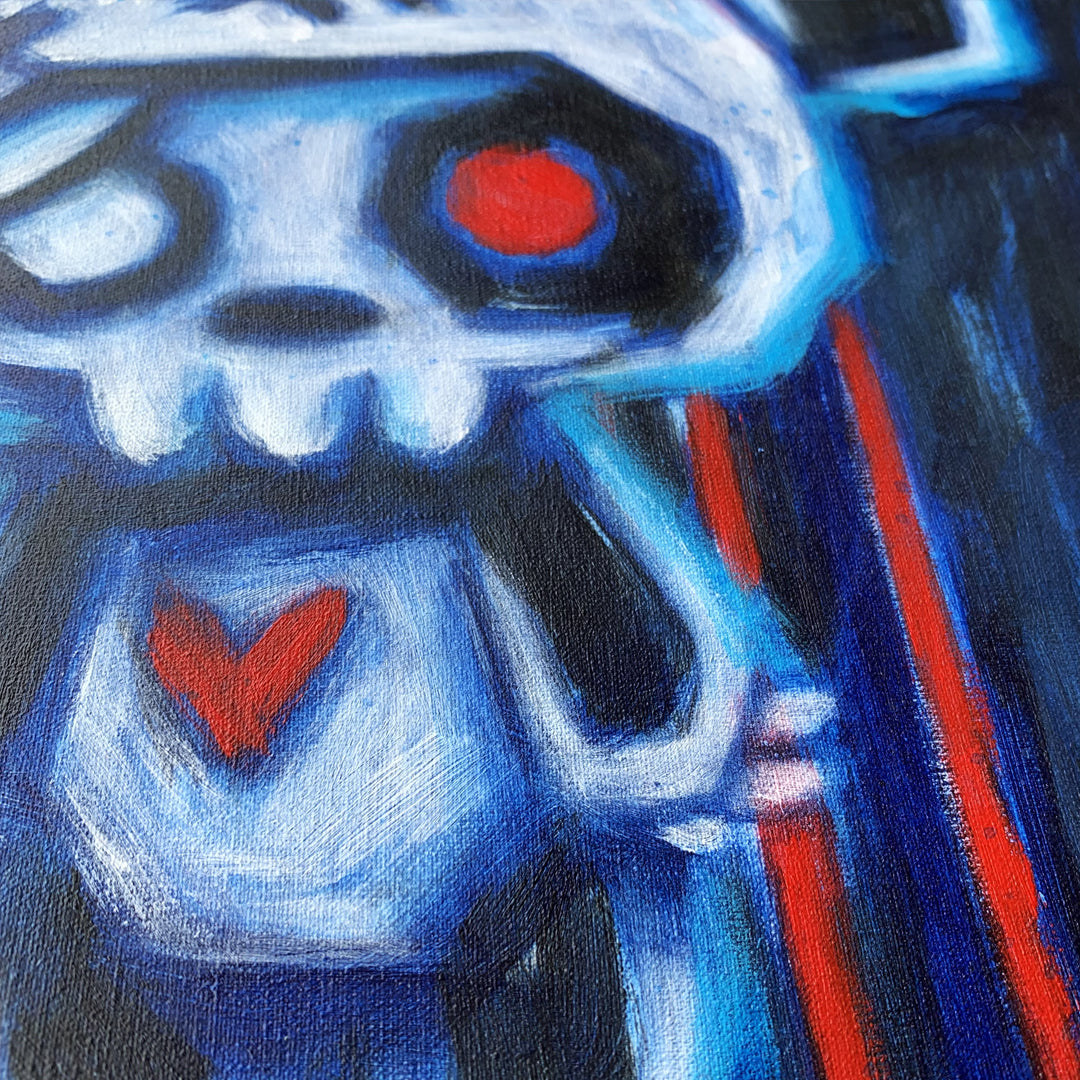 Akumu Ink art, goth art, skull art,