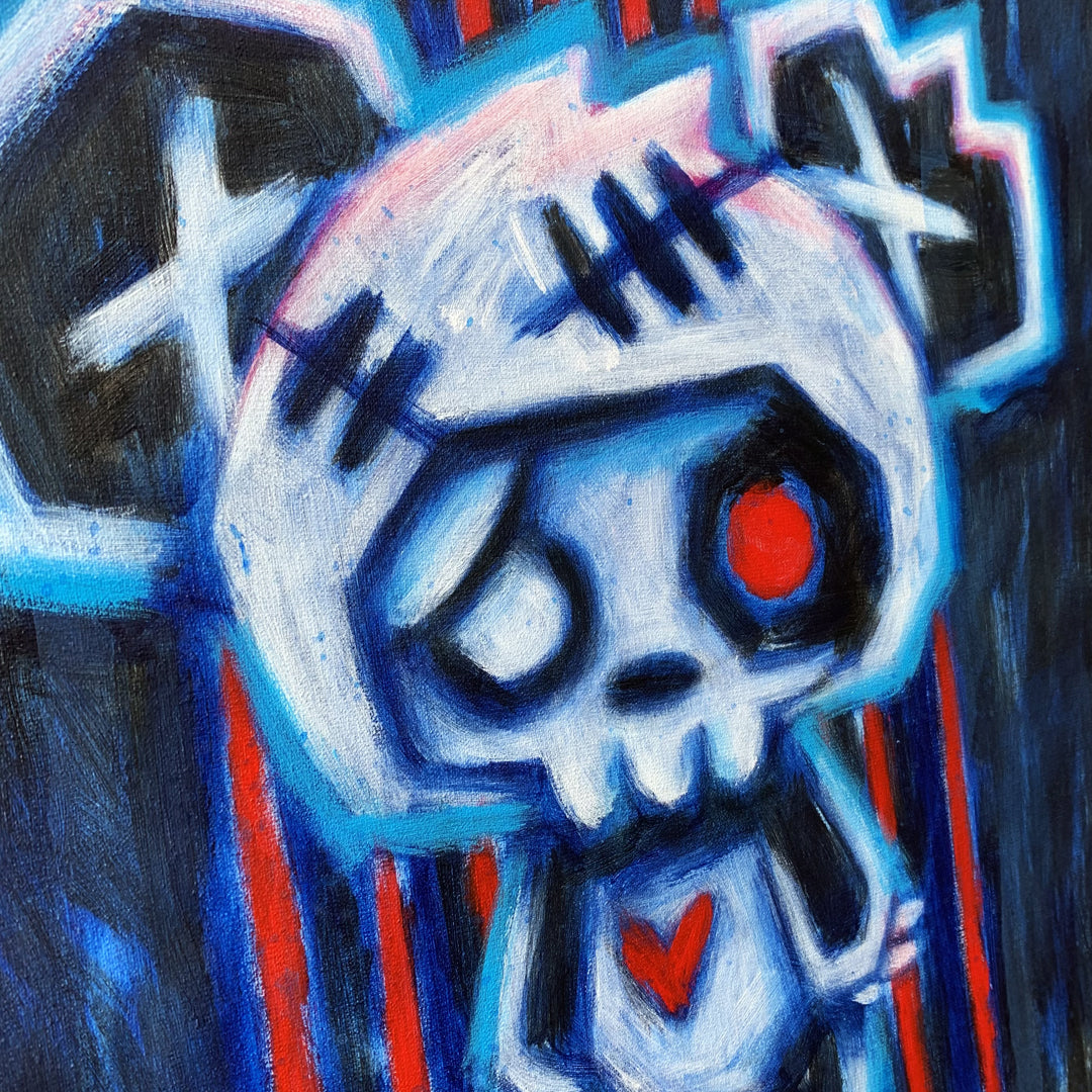 Akumu Ink art, goth art, skull art,