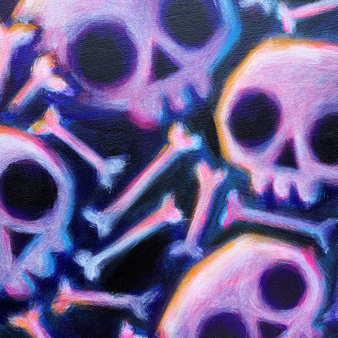 Akumu Ink art, goth art, skull art,
