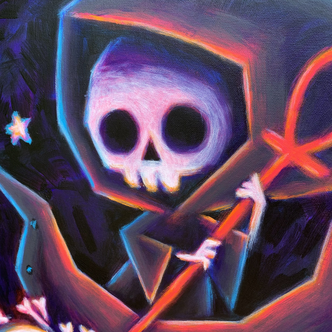 Akumu Ink art, goth art, skull art,