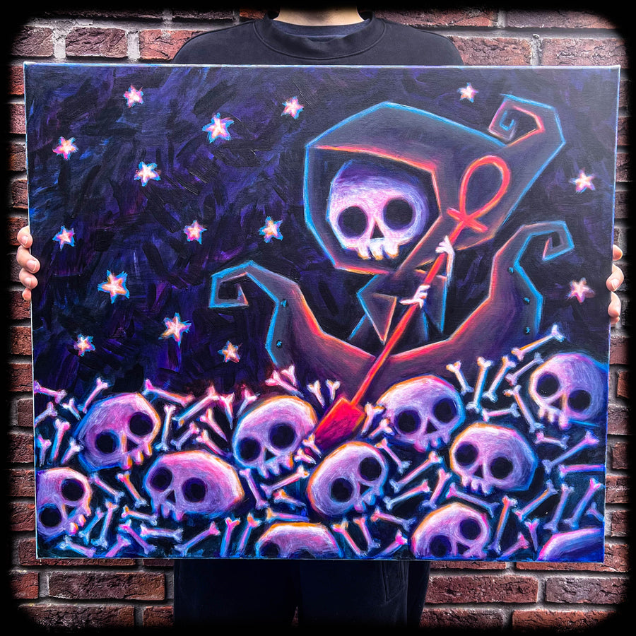 Akumu Ink art, goth art, skull art,