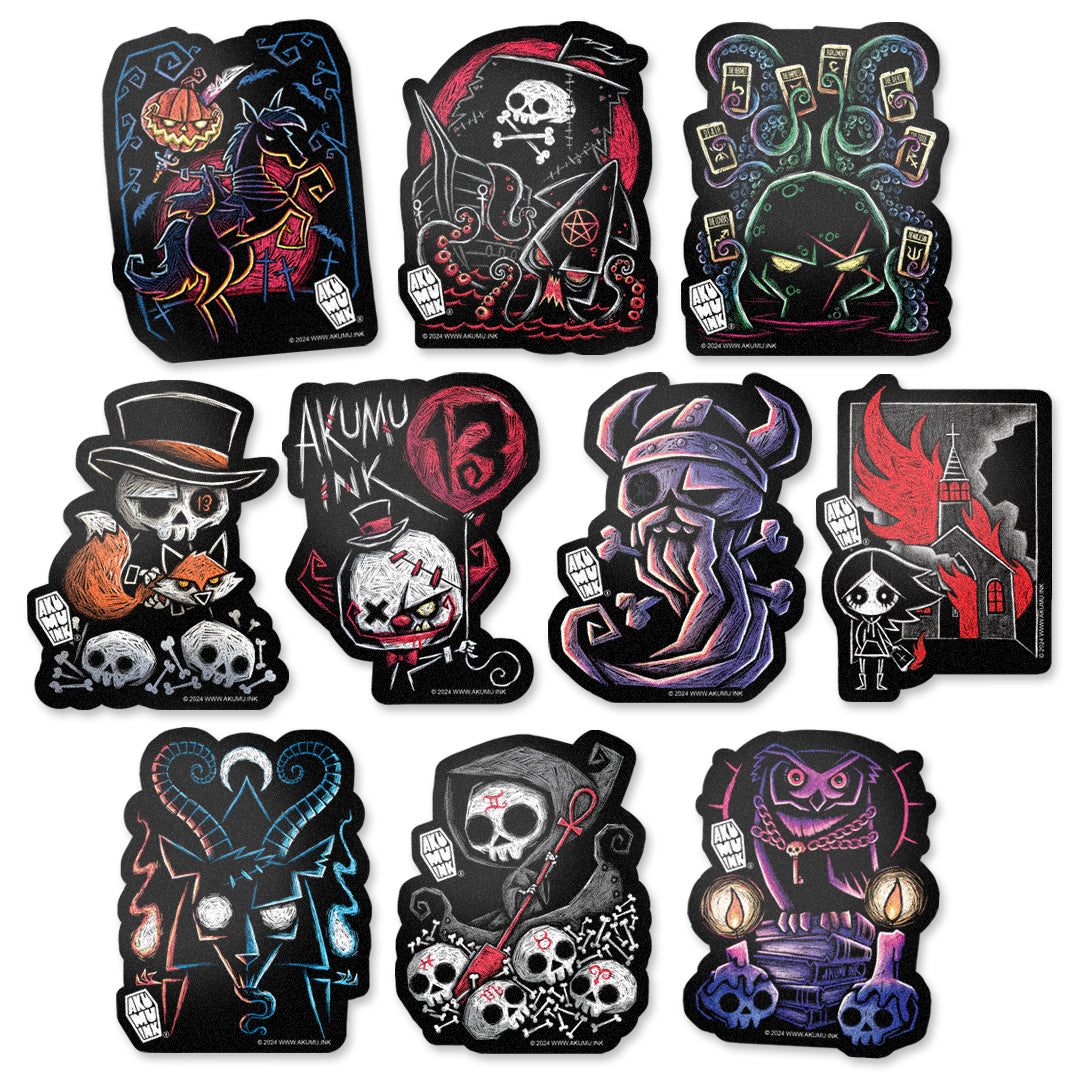 Akumu Ink Accessories, goth Accessories, skull Accessories,