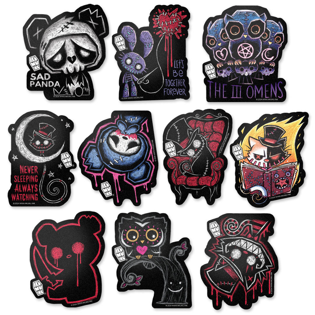 Akumu Ink Accessories, goth Accessories, skull Accessories,