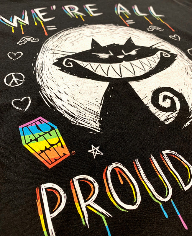 Exclusive We're All Proud Here Women Tshirt, Women Shirts, Akumu ink, goth, emo