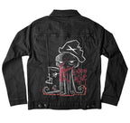 Eaten Alive Denim Jacket – gothic denim jacket by Akumu Ink, alt fashion art from Akumu Ink Clothing
