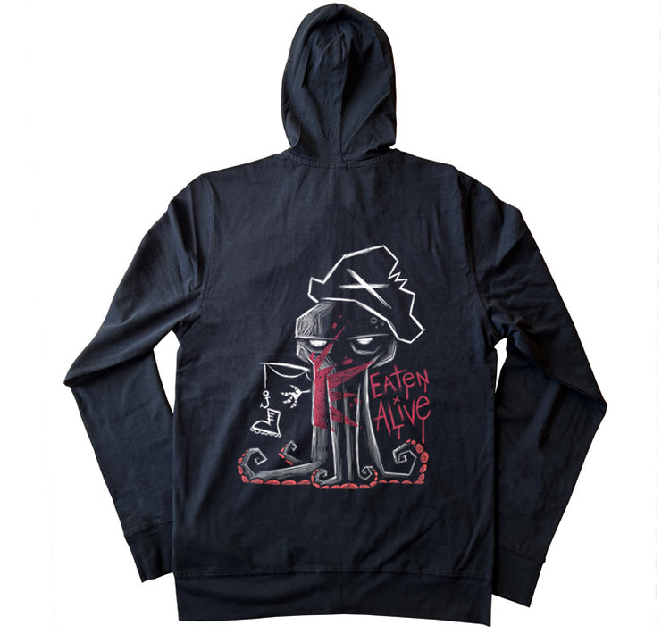 Eaten Alive Hoodie – gothic long sleeve by Akumu Ink Clothing, alt fashion art from Akumu Ink Clothing