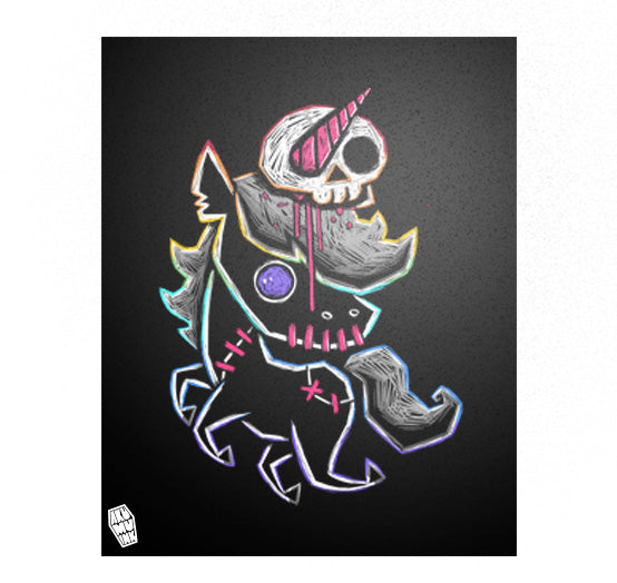 Akumu Ink art, goth art, skull art, 