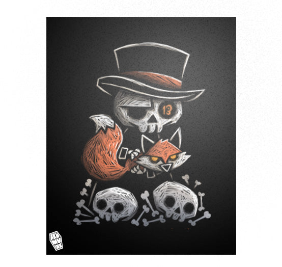 Akumu Ink art, goth art, skull art, 