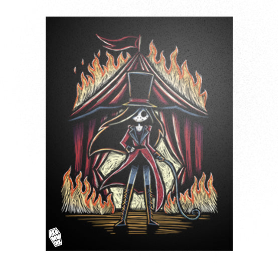 Akumu Ink art, goth art, skull art, 