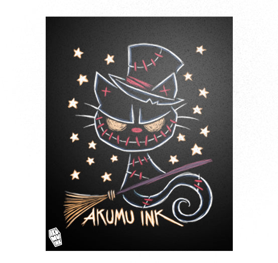 Akumu Ink art, goth art, skull art, 