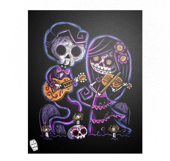 Akumu Ink art, goth art, skull art, 