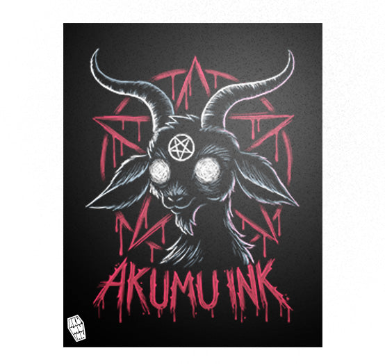 Akumu Ink art, goth art, skull art, 