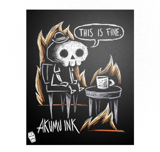 Akumu Ink art, goth art, skull art, 