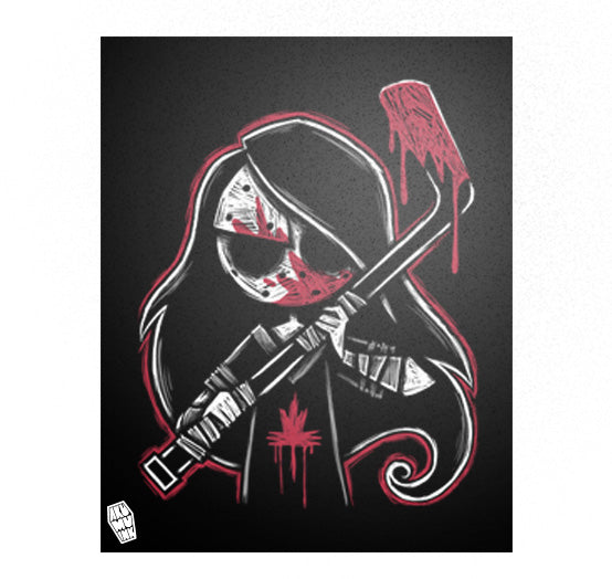 Akumu Ink art, goth art, skull art, 