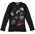 Rebel Pride Women Long Sleeve Tshirt – gothic Women Shirts by Akumu Ink, alt fashion art from Akumu Ink Clothing