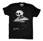 Paper Plane to Nowhere Men Tshirt – gothic Men Shirts by Akumu Ink, alt fashion art from Akumu Ink Clothing