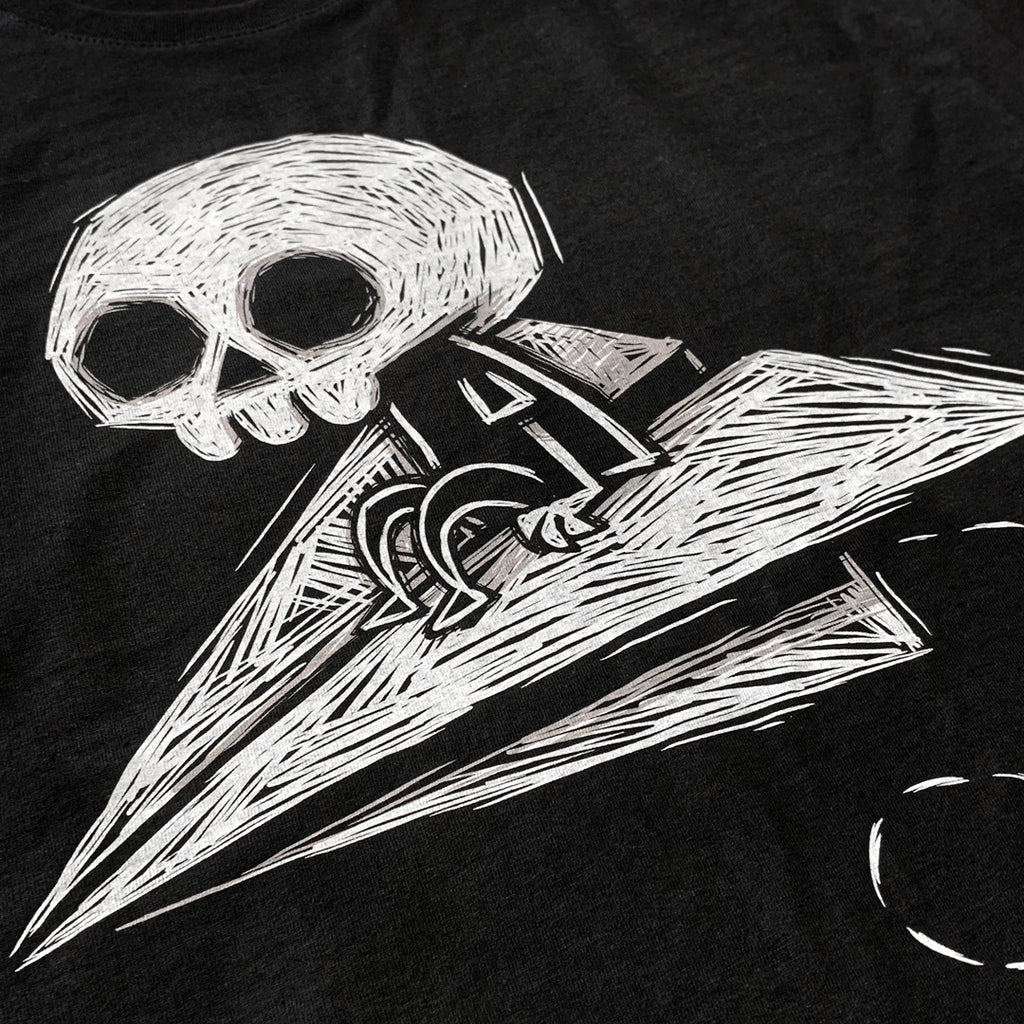 Paper Plane to Nowhere Kids Hoodie – gothic tshirt by Akumu Ink, alt fashion art from Akumu Ink Clothing