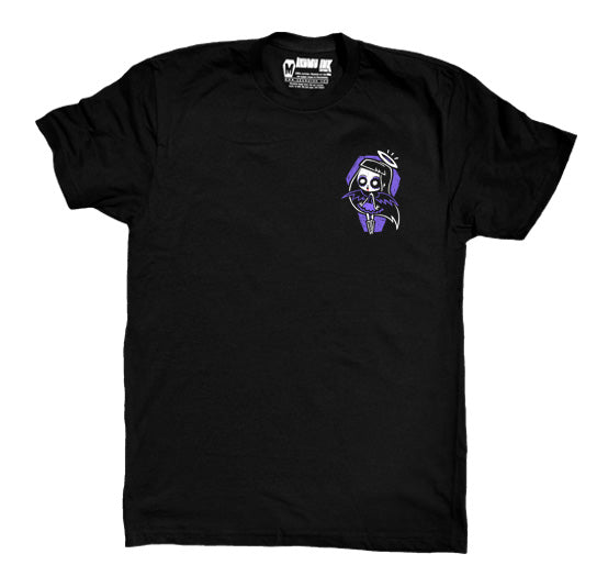 Not So Innocent Men Logo Tshirt – gothic Men Shirts by Akumu Ink, alt fashion art from Akumu Ink Clothing