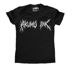 Black Metal Women Logo Tshirt – gothic Women Shirts by Akumu Ink, alt fashion art from Akumu Ink Clothing