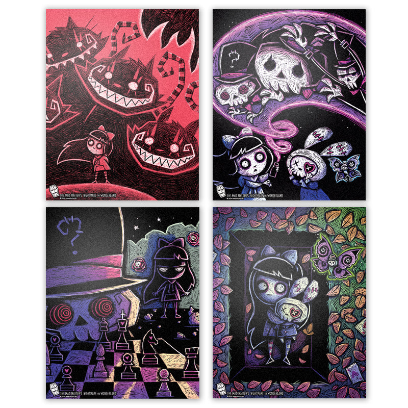 Akumu Ink art, goth art, skull art, 