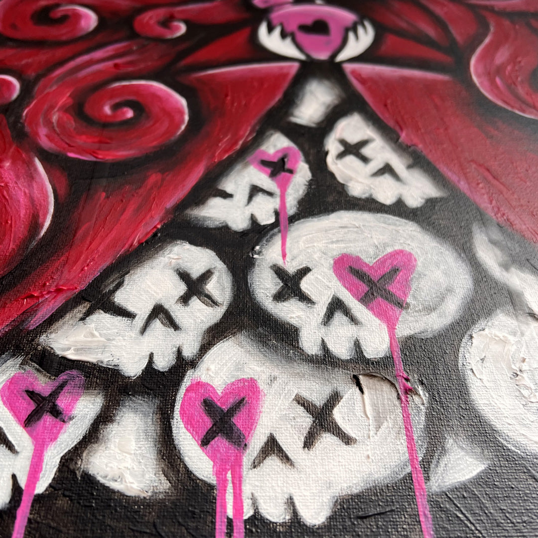 Akumu Ink art, goth art, skull art, 