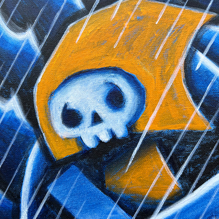 Akumu Ink art, goth art, skull art, 