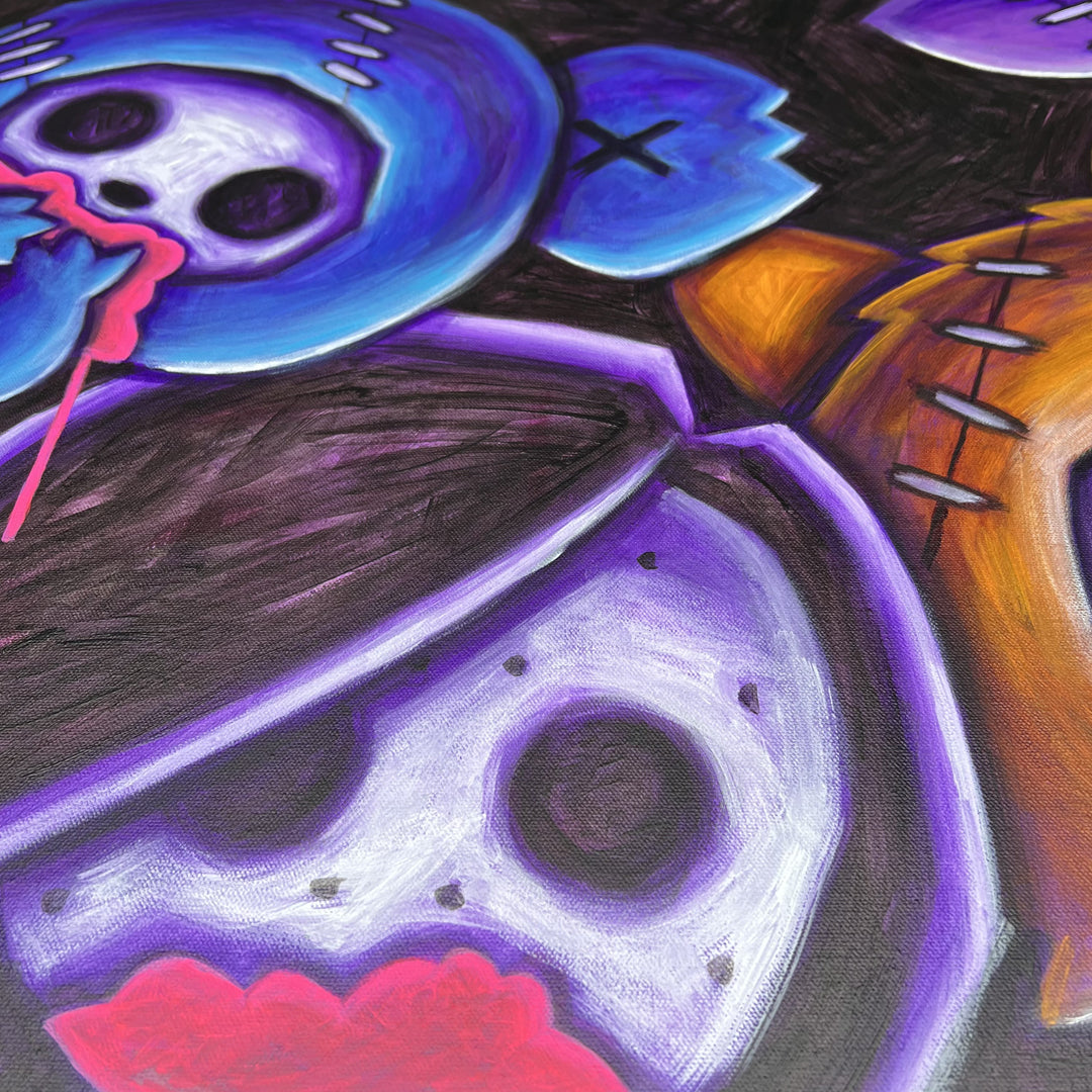 Akumu Ink art, goth art, skull art, 