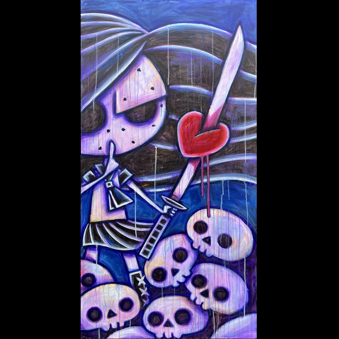 Akumu Ink art, goth art, skull art, 