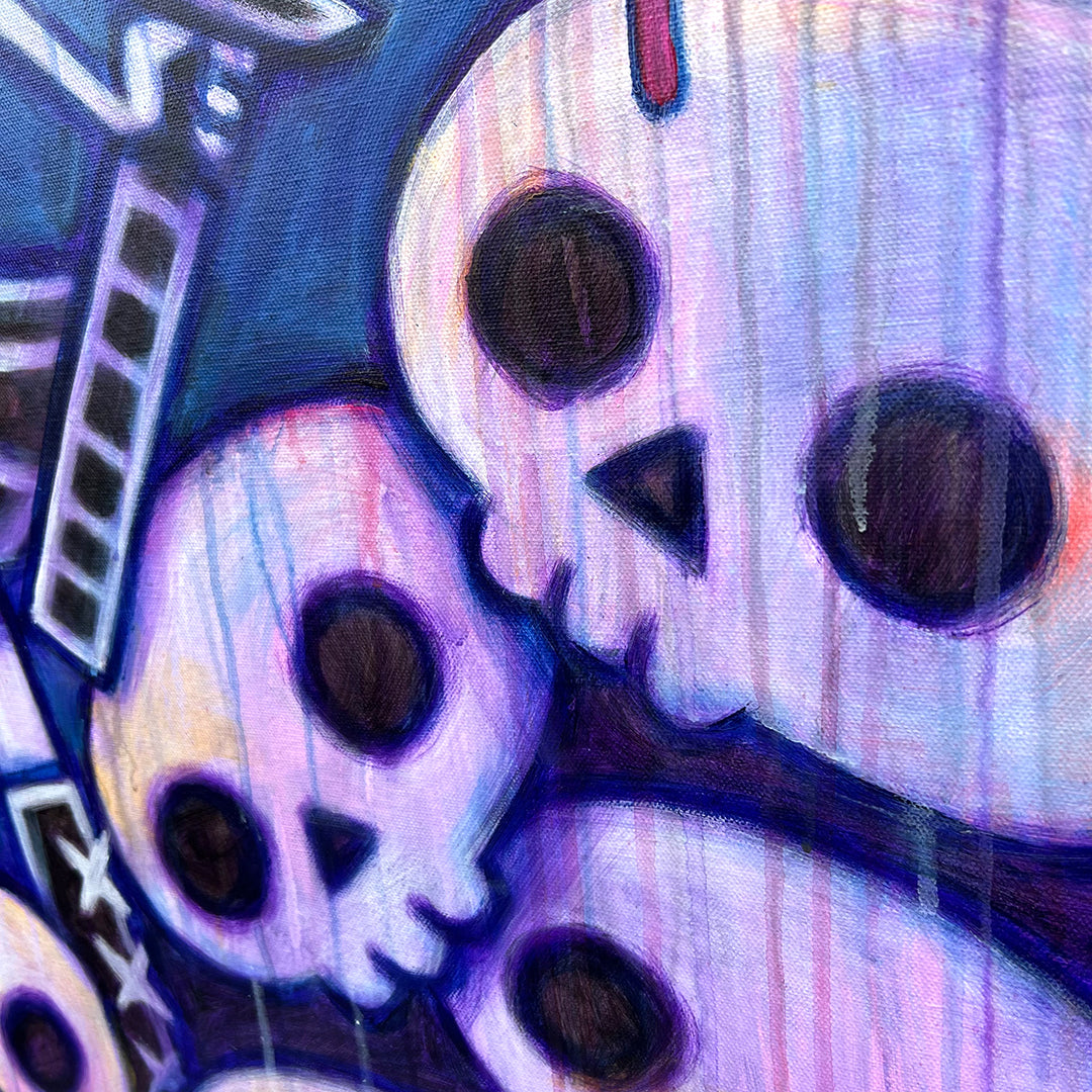 Akumu Ink art, goth art, skull art, 