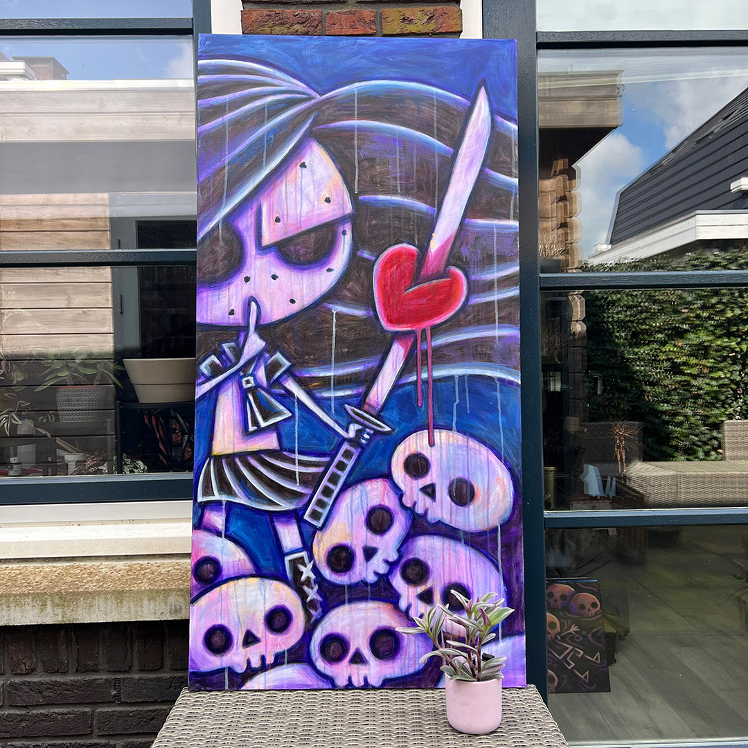 Akumu Ink art, goth art, skull art, 