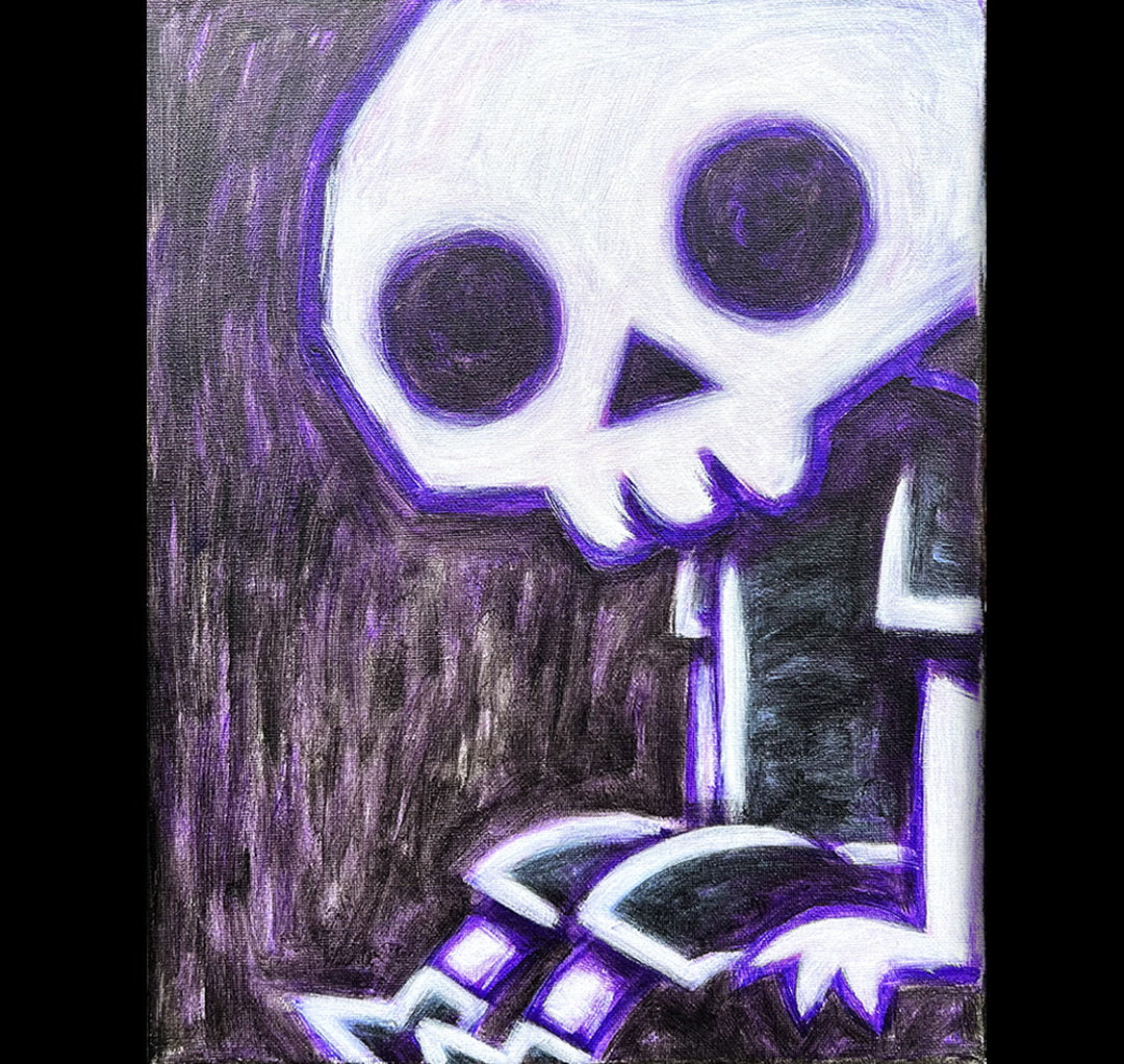 Akumu Ink art, goth art, skull art, 