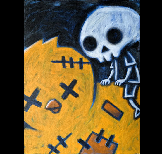 Akumu Ink art, goth art, skull art, 