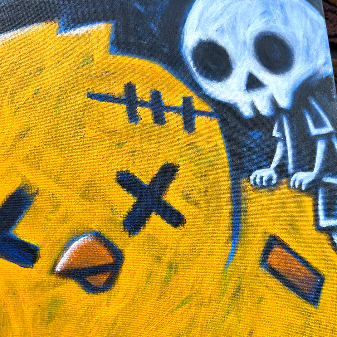Akumu Ink art, goth art, skull art, 
