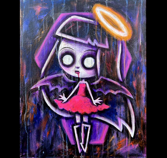 Akumu Ink art, goth art, skull art, 