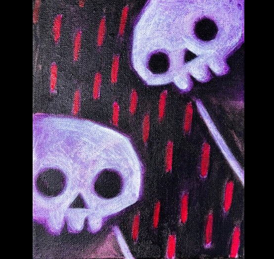 Akumu Ink art, goth art, skull art, 