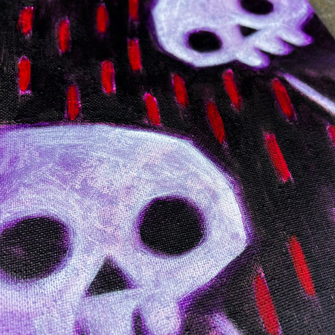 Akumu Ink art, goth art, skull art, 
