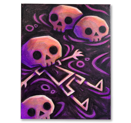 Akumu Ink art, goth art, skull art, 