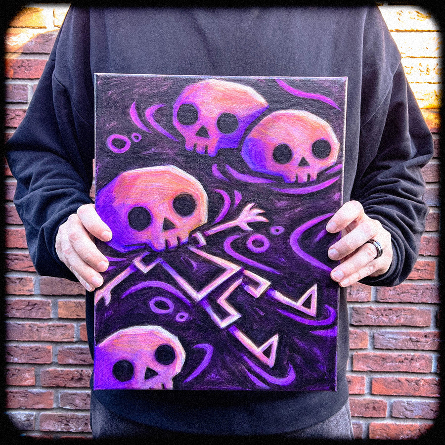 Akumu Ink art, goth art, skull art, 