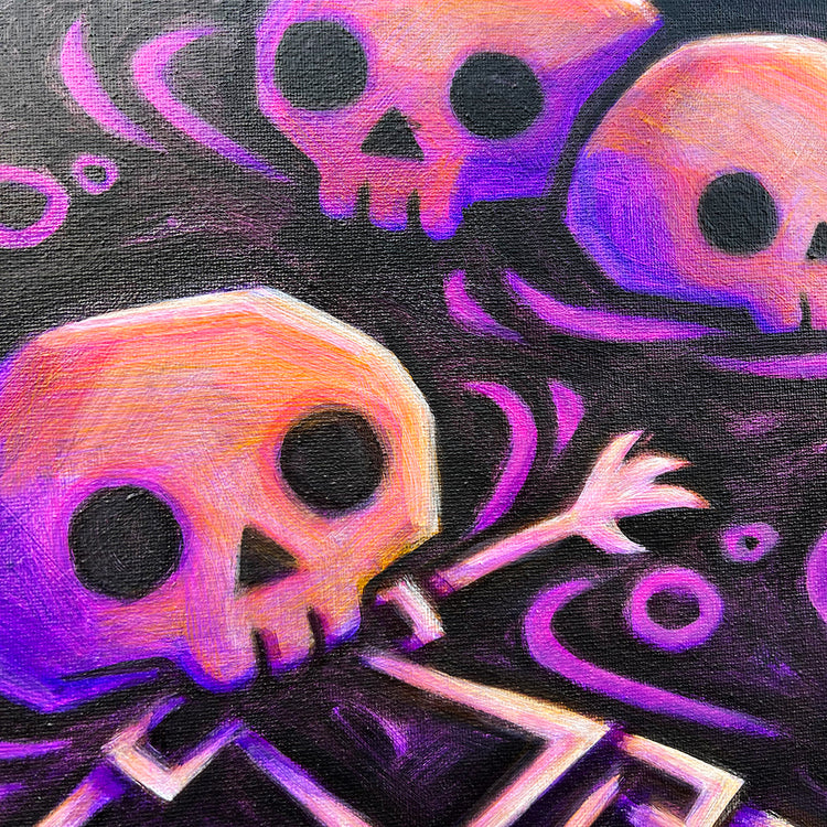 Akumu Ink art, goth art, skull art, 