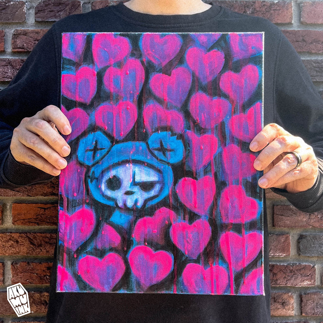 Akumu Ink art, goth art, skull art, 
