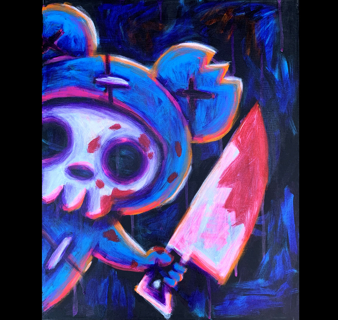 Akumu Ink art, goth art, skull art, 