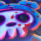 Akumu Ink art, goth art, skull art, 